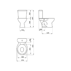 INODORO FERRUM ANDINA LARGO - comprar online