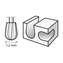 FRESA PARA GRABADO CIRCULAR CONICA 7.2MM DREMEL DR134 - comprar online