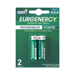 PILA EUROENERGY RECARGABLE AAA X2 900mAh