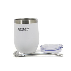 MATE DISCOVERY ACERO INOXIDABLE CON TAPA Y BOMBILLA