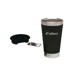 VASO OUTDOORS CERVECERO ACERO INOXIDABLE 473ML NEGRO