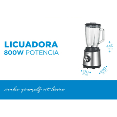 LICUADORA MIDEA 1.5 L 800 W VASO DE VIDRIO M115XAR1 - comprar online