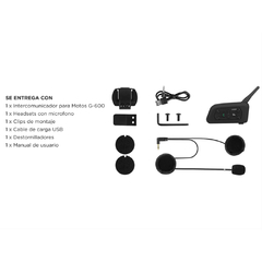INTERCOMUNICADOR MOTO GADNIC G-600 BLUETOOTH