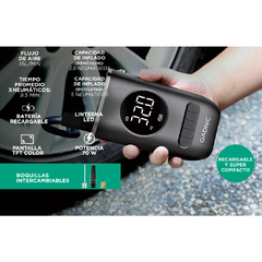 INFLADOR INALAMBRICO GADNIC RECARGABLE MINI PORTABLE - comprar online