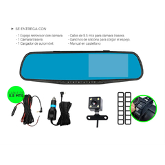 ESPEJOR RETROVISOR CON CAMARA GADNIC 1080P