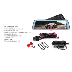 Imagen de ESPEJO RETROVISOR CON CAMARA GADNIC 1080P GRABACION DUAL