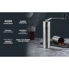 MOLINILLO DE CAFE MANUAL GADNIC INOXIDABLE - comprar online