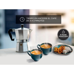 CAFETERA ITALIANA GADNIC DE ALUMINIO PARA 6 TAZAS - Casa Zeila
