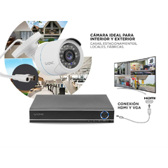 CAMARAS DE SEGURIDAD + DVR GADNIC X4 INTERIOR EXTERIOR VISION NOCTURNA