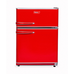 HELADERA NEBA CON FREEZER BAJO MESADA 124 L ROJA