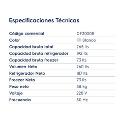 HELADERA ELECTROLUX NO FROST 265 L DFN3000B - tienda online