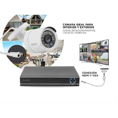 CAMARAS DE SEGURIDAD + DVR GADNIC X4 INTERIOR EXTERIOR DISCO 1TB - tienda online