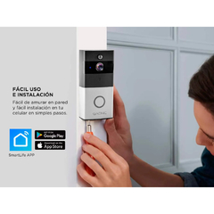 TIMBRE PORTERO INALAMBRICO GADNIC CON WI-FI CAMARA HD - tienda online
