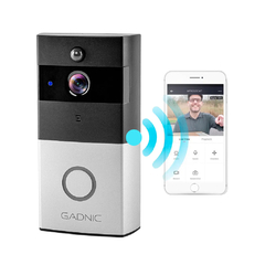 TIMBRE PORTERO INALAMBRICO GADNIC CON WI-FI CAMARA HD
