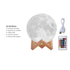 LAMPARA LUNA GADNIC 18 CM COLORES RGB