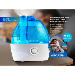HUMIDIFICADOR ULTRASONICO GADNIC DE AMBIENTE HM20B - Casa Zeila