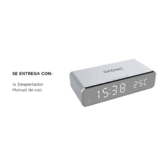 RELOJ DESPERTADOR GADNIC CON CARGADOR WIRELESS