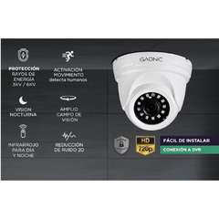 CAMARA DE SEGURIDAD GADNIC C25-1 DOMO VISION NOCTURNA - comprar online