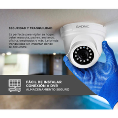 CAMARA DE SEGURIDAD GADNIC C25-1 DOMO VISION NOCTURNA - Casa Zeila