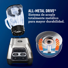 LICUADORA OSTER 1.5L 600W CON VASO Y JARRA DE VIDRIO BLSTPYG1211NBG