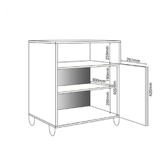 PORTA MICROONDAS DELOS ALFA 2 PUERTAS BLANCO - tienda online