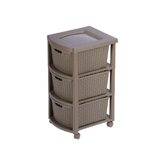CAJONERA PLASTICA DELOS 3 CAJONES MOCCA - comprar online