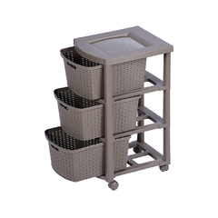 CAJONERA PLASTICA DELOS 3 CAJONES MOCCA