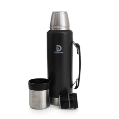 TERMO MATERO DISCOVERY 1.3L ACERO INOX NEGRO CON MANIJA