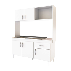 COCINA COMPACTA DELOS 155 CM BLANCO SIN MESADA