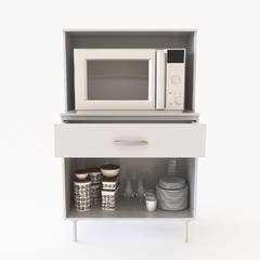 PORTA MICROONDAS DELOS ALFA 80 CM BLANCO - comprar online