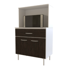 PORTA MICROONDAS DELOS ALFA 80 CM ROBLE NEGRO