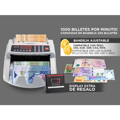 CONTADORA DE BILLETES GADNIC PROFESIONAL 1000BIL/MIN HOMOLOGADA en internet