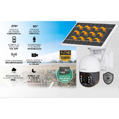 CAMARA DE SEGURIDAD GADNIC WIFI CON PANEL SOLAR A BATERIA - comprar online