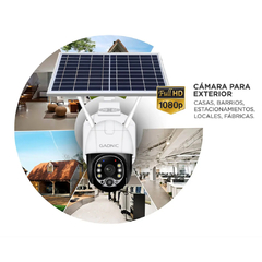 CAMARA DE SEGURIDAD GADNIC WIFI CON PANEL SOLAR A BATERIA - tienda online
