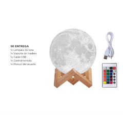 LAMPARA LUNA GADNIC 13 CM 16 COLORES RGB