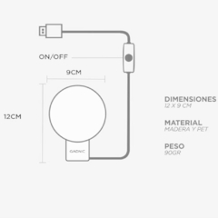 Imagen de LAMPARA VELADOR GADNIC TWINKLE CONEXION USB