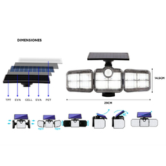 Imagen de REFLECTOR LED SOLAR GADNIC 24W LUZ FRIA + CONTROL REMOTO