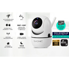 CAMARA DE SEGURIDAD GADNIC WIFI FULLHD VIDION NOCTURNA - comprar online