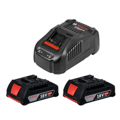 KIT CARGADOR + BATERIA X2 18V LITIO 2.0AH