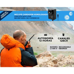 HANDY VHF/UHF BAOFENG UV-5R BI-BANDA 5W 128 CANALES 2 BATERIAS - Casa Zeila