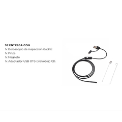 Imagen de CAMARA BOROSCOPICA GADNIC PARA CELULAR IMPERMEABLE 3.5M DE CABLE