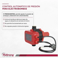 CONTROL AUTOMATICO MOTORARG MODELO PRESSCONTROL - ROJO - tienda online