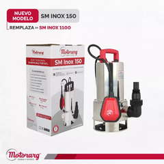 BOMBA PLUVIAL MOTORARG 1.5 HP SM INOX 150 - tienda online