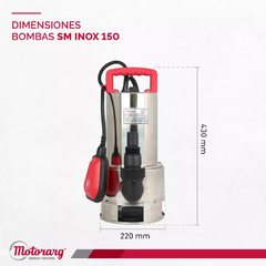Imagen de BOMBA PLUVIAL MOTORARG 1.5 HP SM INOX 150