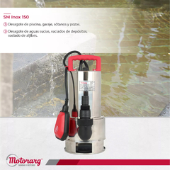 BOMBA PLUVIAL MOTORARG 1.5 HP SM INOX 150 en internet