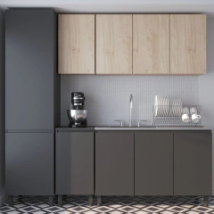BAJO MESADA DELOS 80 CM GRIS SOMBRA CON TAPA - tienda online