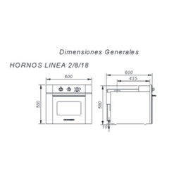 HORNO DOMEC A GAS HX18 ACERO INOXIDABLE en internet