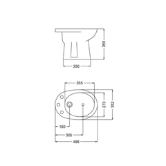 BIDET FERRUM ANDINA 3 AGUJEROS - comprar online