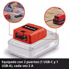 ADAPTADOR DE BATERIA EINHELL 18V SALIDA USB Y USB-C 2.0A en internet