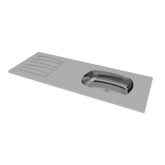 MESADA ACERO INOXIDABLE 120 CM REVERSIBLE
